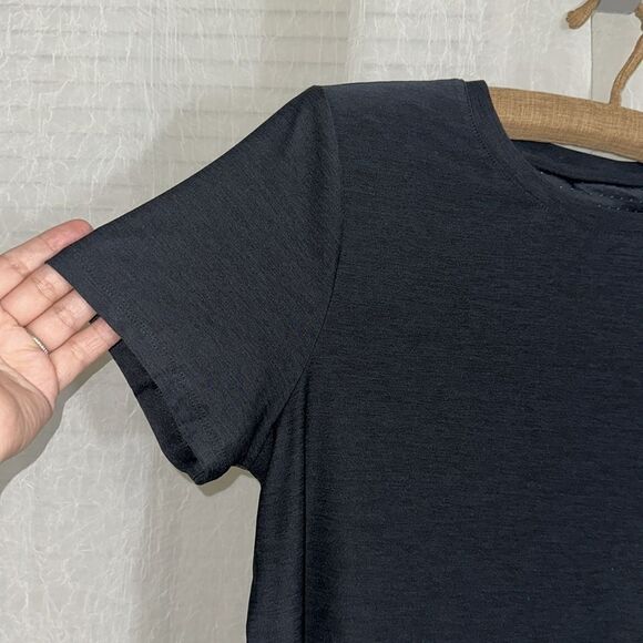 ASICS XS-XLβBlack Laser Perforated Short Sleeve Run Workout Tee - Picture 7 of 13